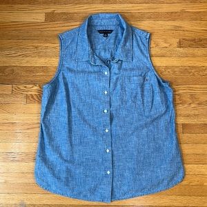 Tommy Hilfiger, denim tank top. With front pocket